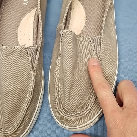 Sperry Top Sidder Gray Canvas Slip On - Picture 5 of 7